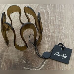 CHORTHIP INFINITY BANGLE Wave Designer Bracelets STYLE: INRB02 BROWN PRC NEW NWT